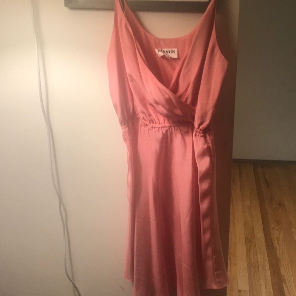 One of a kind pink silk dress